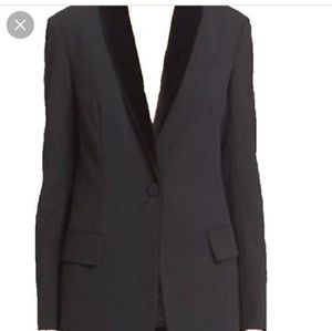 ALC Eddie  women's black velvet collar blazer jacket size 8